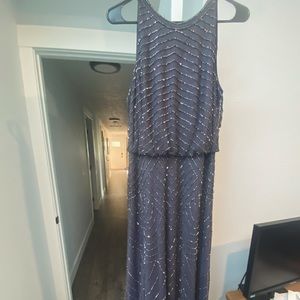 Adrianna Papell sequin floor length dress